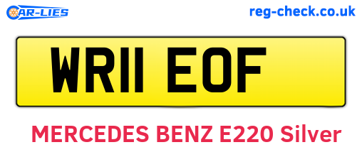 WR11EOF are the vehicle registration plates.