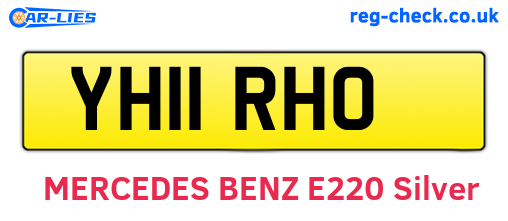 YH11RHO are the vehicle registration plates.