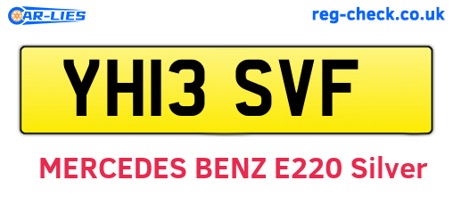 YH13SVF are the vehicle registration plates.