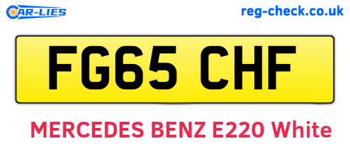 FG65CHF are the vehicle registration plates.
