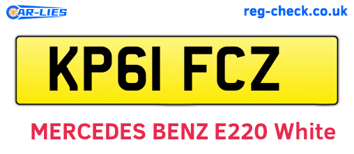 KP61FCZ are the vehicle registration plates.
