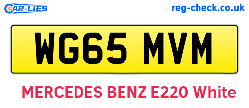 WG65MVM are the vehicle registration plates.