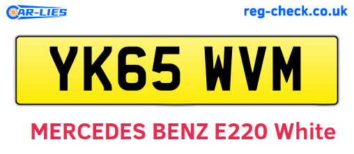 YK65WVM are the vehicle registration plates.
