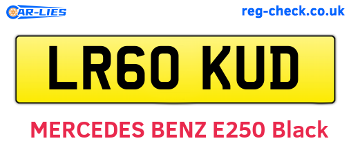 LR60KUD are the vehicle registration plates.