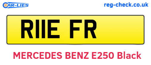 R11EFR are the vehicle registration plates.