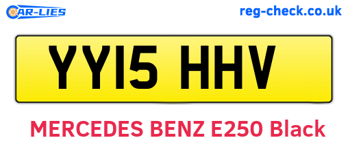 YY15HHV are the vehicle registration plates.