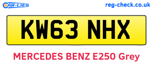 KW63NHX are the vehicle registration plates.