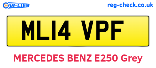 ML14VPF are the vehicle registration plates.