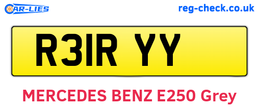 R31RYY are the vehicle registration plates.