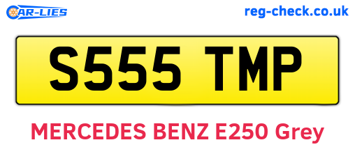 S555TMP are the vehicle registration plates.