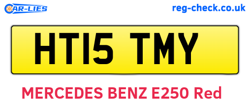 HT15TMY are the vehicle registration plates.