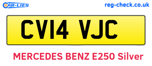 CV14VJC are the vehicle registration plates.