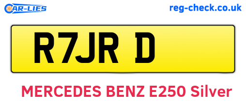 R7JRD are the vehicle registration plates.