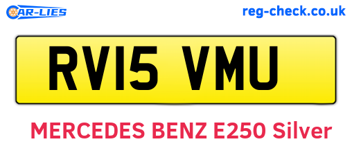 RV15VMU are the vehicle registration plates.