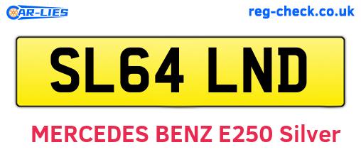 SL64LND are the vehicle registration plates.