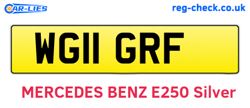 WG11GRF are the vehicle registration plates.