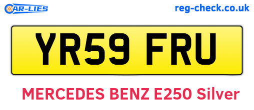 YR59FRU are the vehicle registration plates.