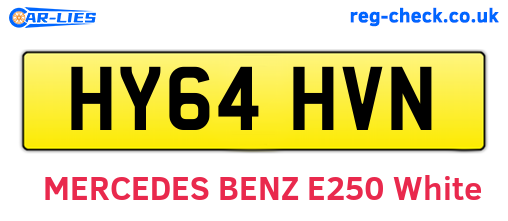 HY64HVN are the vehicle registration plates.
