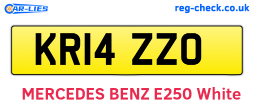 KR14ZZO are the vehicle registration plates.