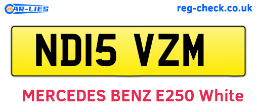 ND15VZM are the vehicle registration plates.