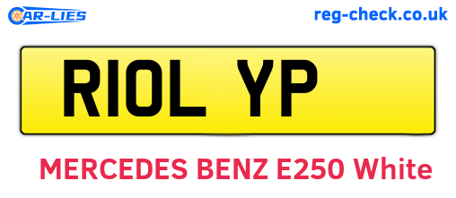 R10LYP are the vehicle registration plates.