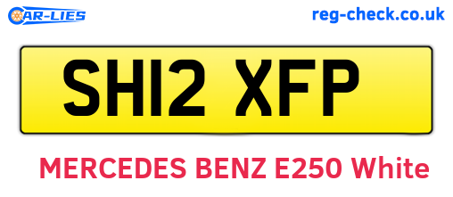 SH12XFP are the vehicle registration plates.