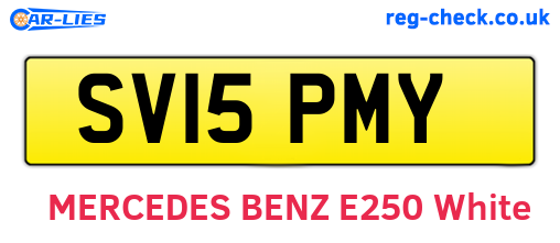 SV15PMY are the vehicle registration plates.