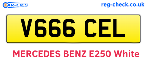 V666CEL are the vehicle registration plates.