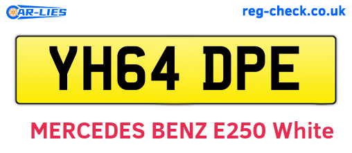 YH64DPE are the vehicle registration plates.