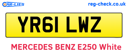 YR61LWZ are the vehicle registration plates.