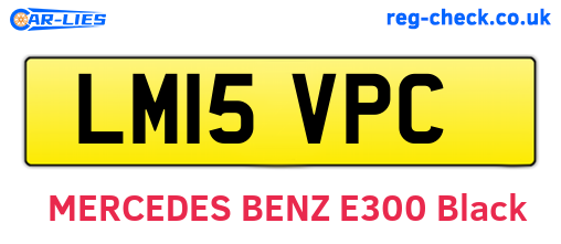 LM15VPC are the vehicle registration plates.