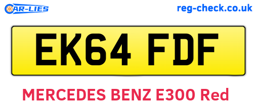 EK64FDF are the vehicle registration plates.