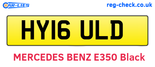 HY16ULD are the vehicle registration plates.