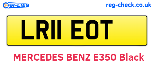 LR11EOT are the vehicle registration plates.