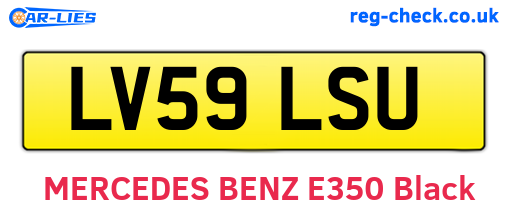 LV59LSU are the vehicle registration plates.