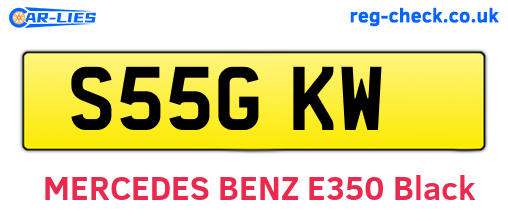 S55GKW are the vehicle registration plates.