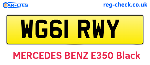 WG61RWY are the vehicle registration plates.