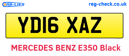 YD16XAZ are the vehicle registration plates.