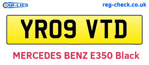 YR09VTD are the vehicle registration plates.