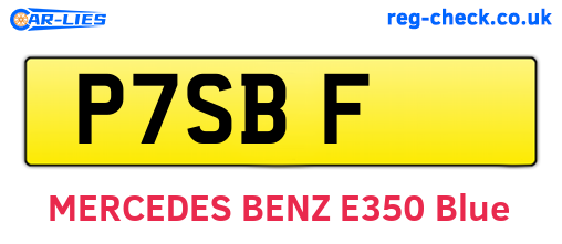 P7SBF are the vehicle registration plates.