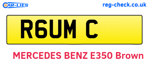 R6UMC are the vehicle registration plates.