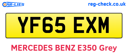 YF65EXM are the vehicle registration plates.