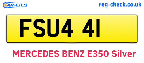 FSU441 are the vehicle registration plates.