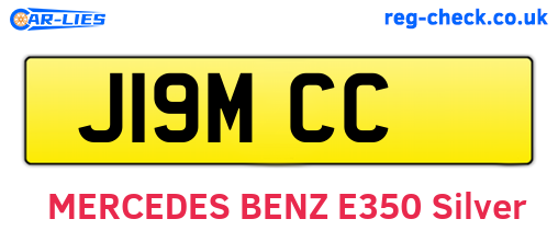 J19MCC are the vehicle registration plates.