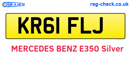 KR61FLJ are the vehicle registration plates.