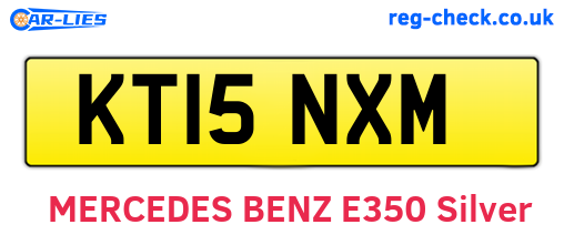 KT15NXM are the vehicle registration plates.