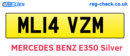 ML14VZM are the vehicle registration plates.