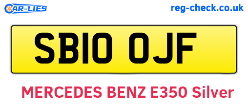 SB10OJF are the vehicle registration plates.