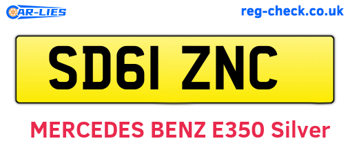 SD61ZNC are the vehicle registration plates.