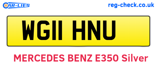 WG11HNU are the vehicle registration plates.
